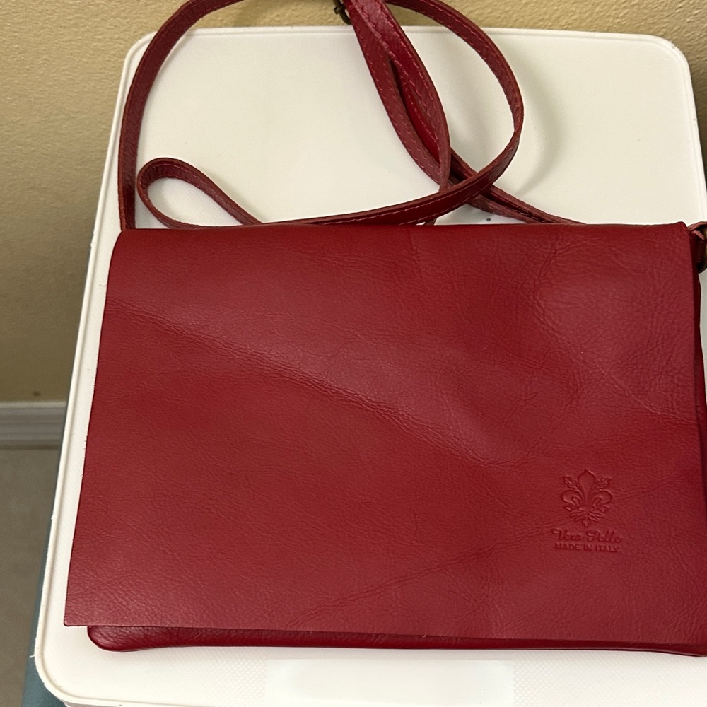 Red Leather Crossbody Bag
